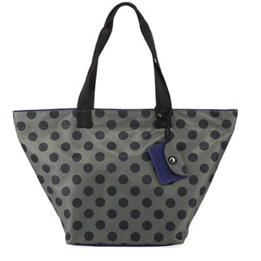 Olive Green Polka Dot Large Tote
